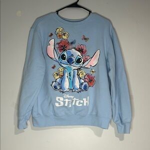 Disney Stitch Blue Sweatshirt Size M